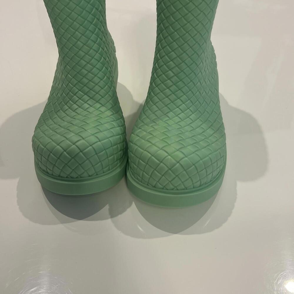 $850 Bottega Veneta Green Fireman Boots size 38 .5 - Picture 7 of 14